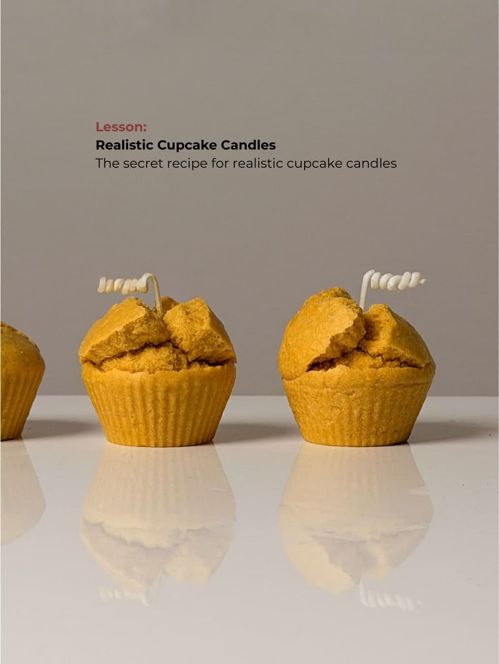 Realistic cupcake candles
