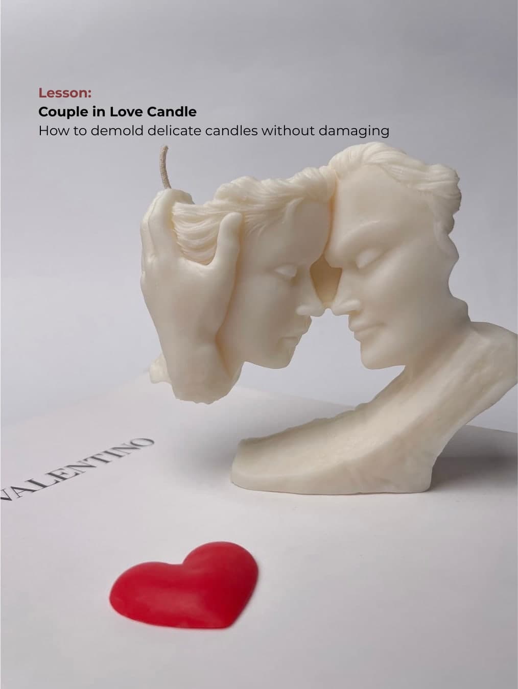 Couple in love sculptural candle